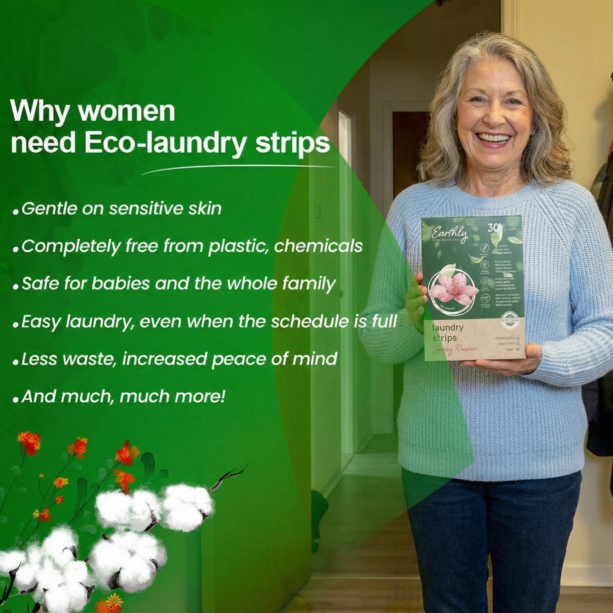 ECO-FRIENDLY LAUNDRY STRIPS.