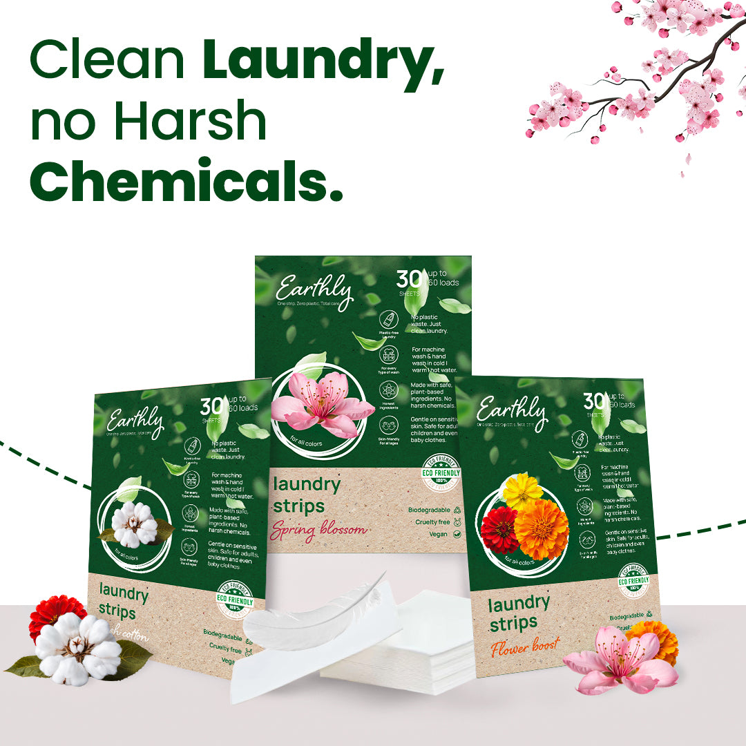 Eco-friendly Laundry Strips – Fresh Cotton ✨