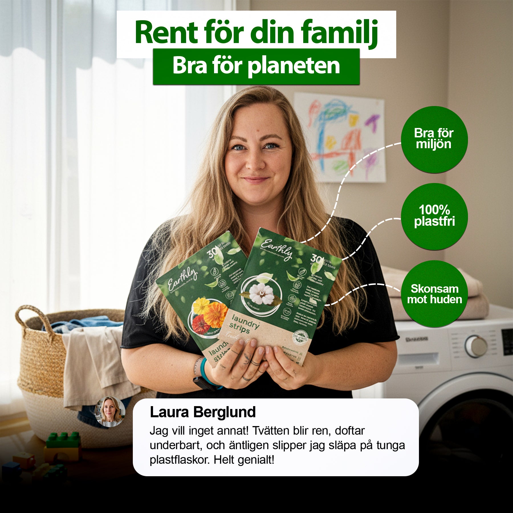 Miljövänliga tvättremsor – Fräsch bomull✨