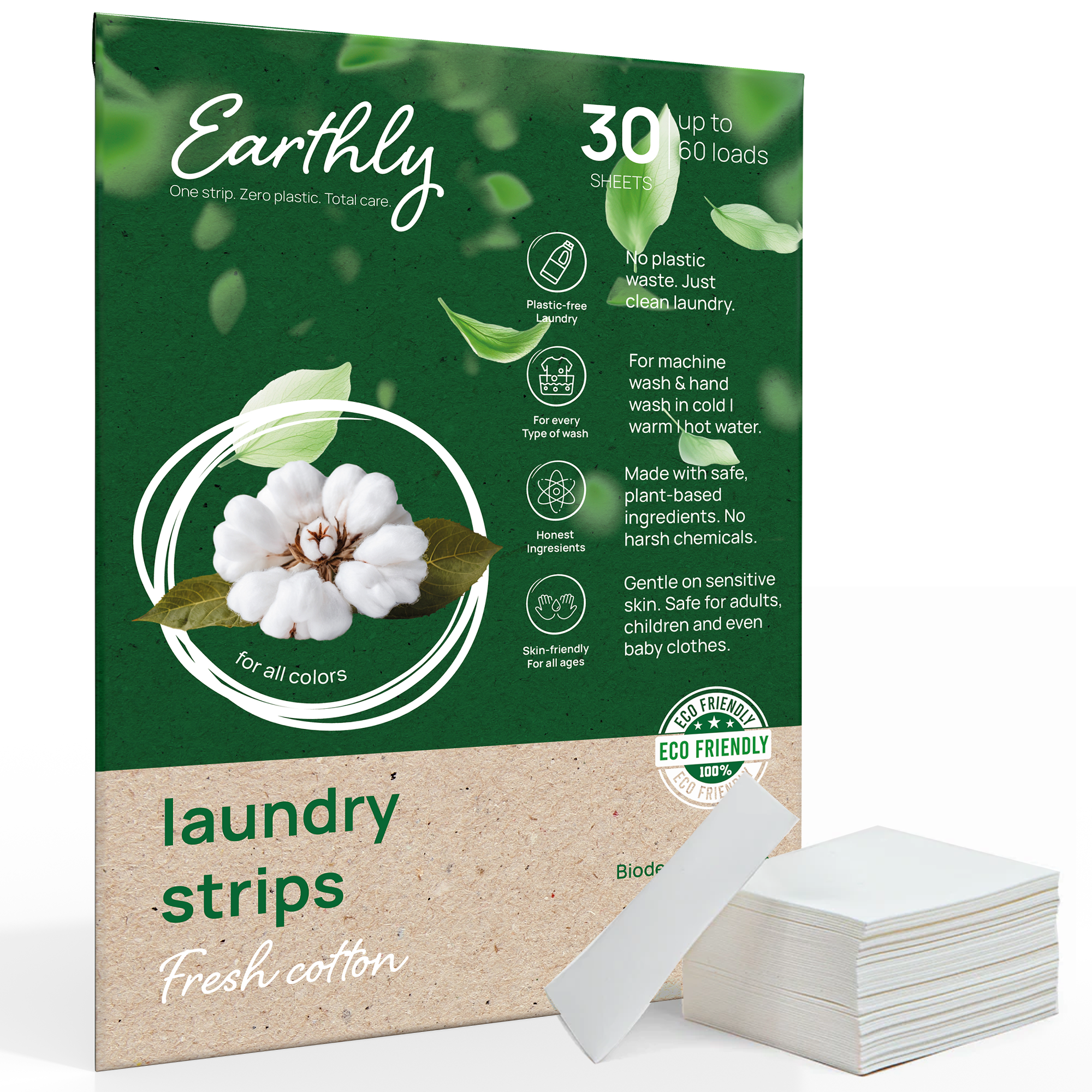 ZERO-RESIDUE LAUNDRY STRIPS.