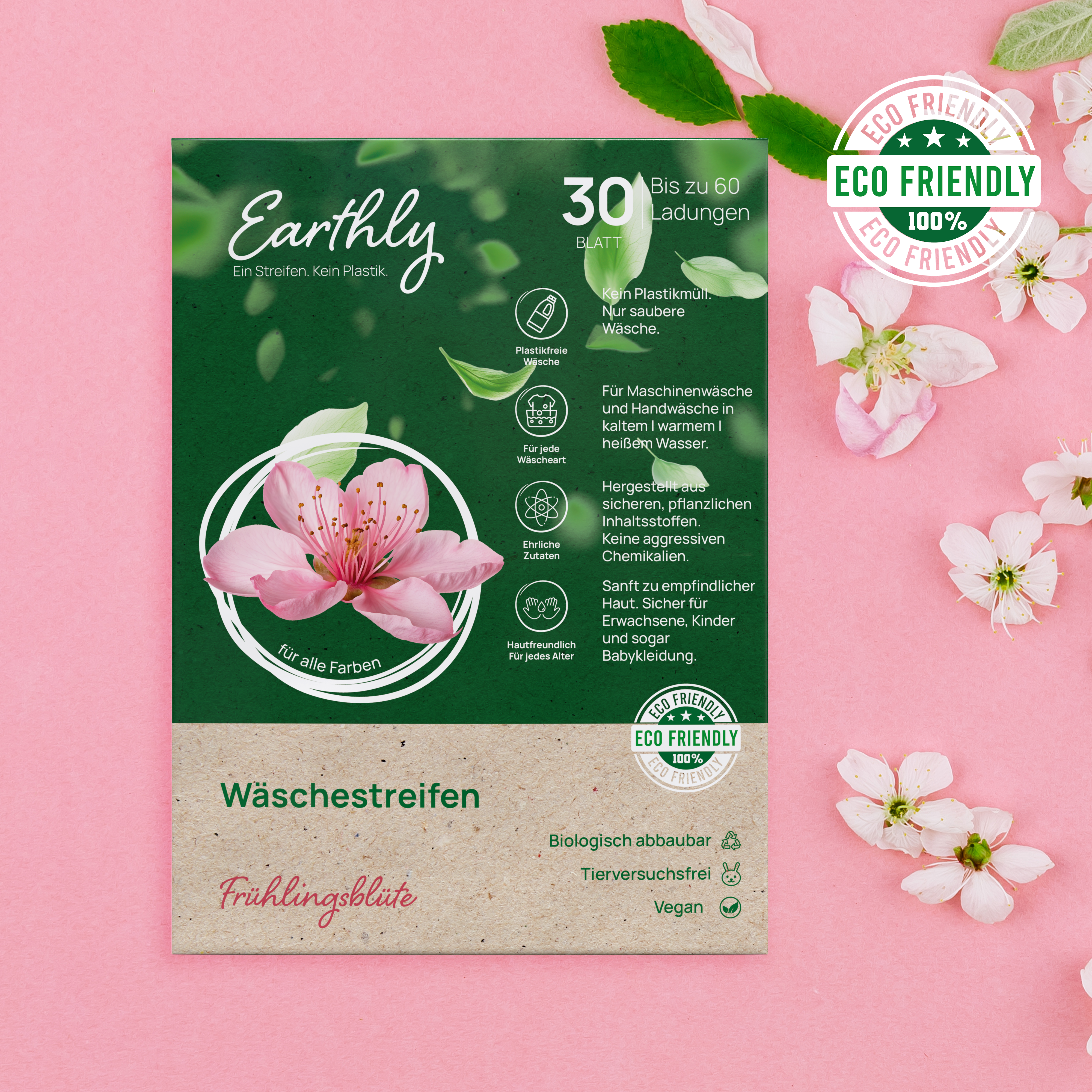 Umweltfreundliche Waschstreifen - Frühlingsblüte 🌸