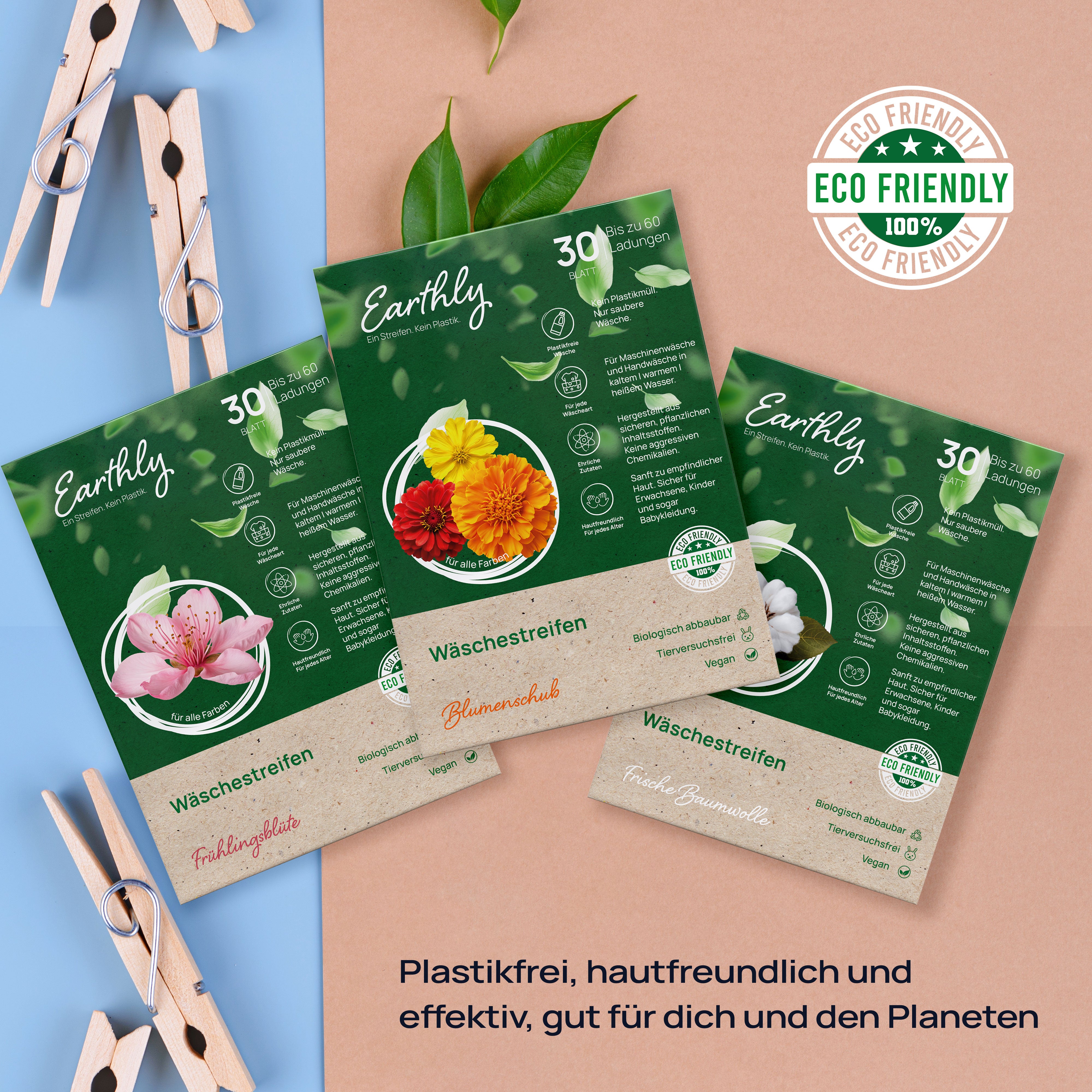 Umweltfreundliche Waschstreifen